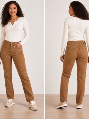 Toad & Co Utility Pants Organic Cotton Camel Brown Size 6